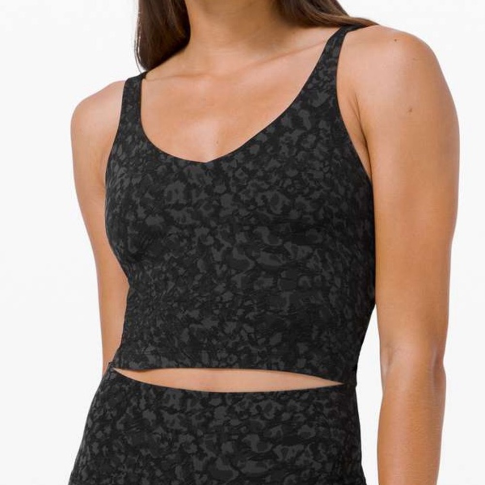 Lululemon align tank top (size 6) deep coal multi